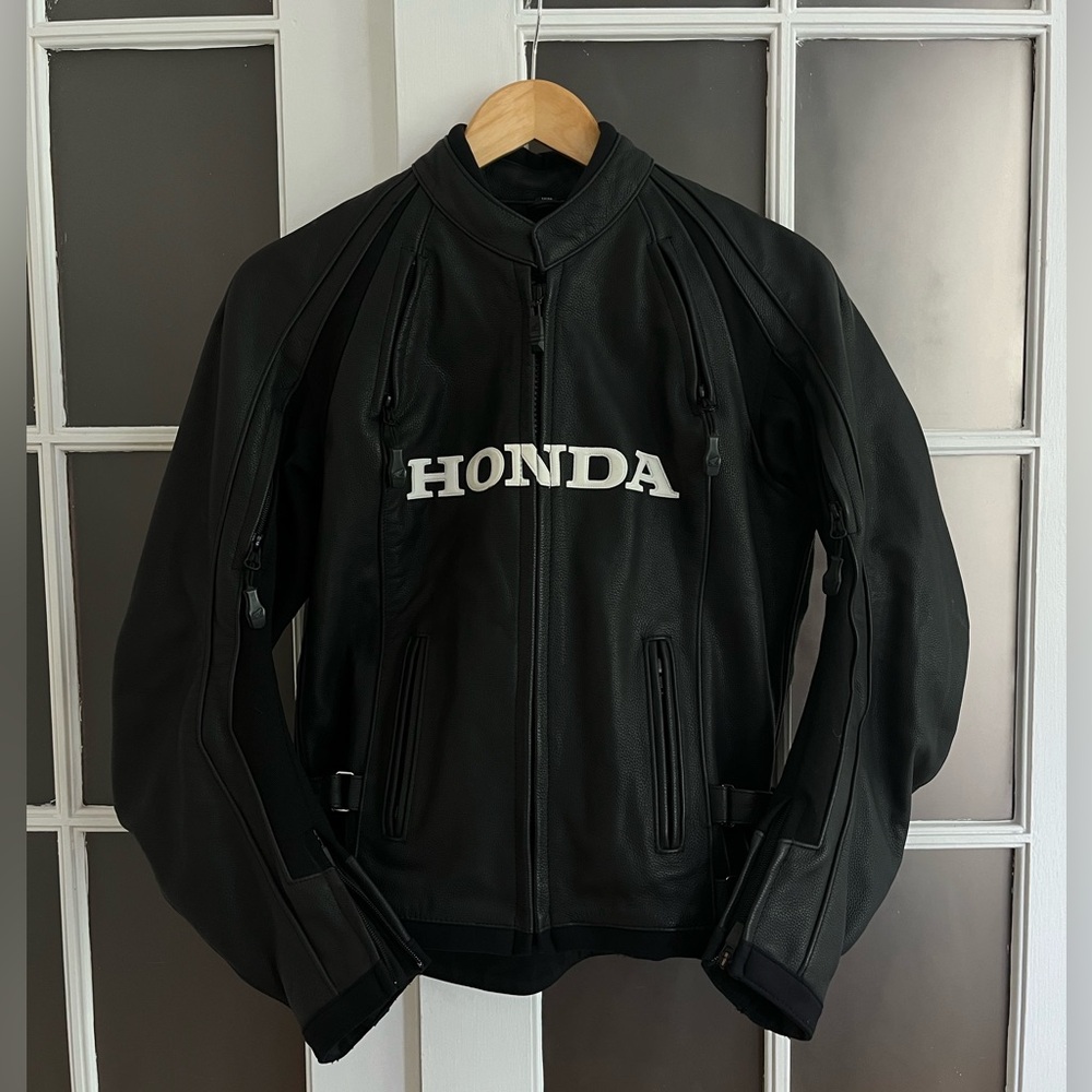 Honda Genuine Leather Protective Motorcycle Jacket Women’s M